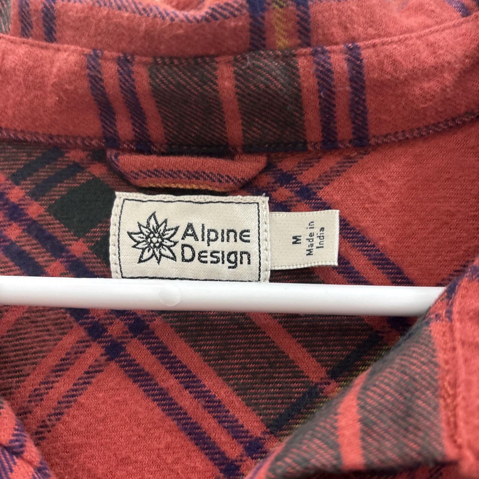 Alpine Design Womens Midweight Flannel Shirt Red Fiery Skipper Plaid Adw24300 M — image 4 of 5